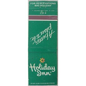Matchbook Cover Holiday Inn A Better Place to Be All Green Single Logo Generic
